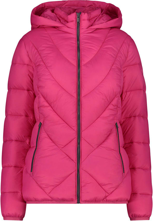 Różowa kurtka CMP krótka w stylu casual z kapturem