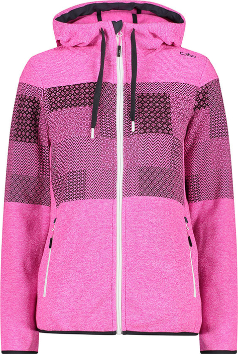 Różowa kurtka CMP przejściowa z polaru w stylu casual