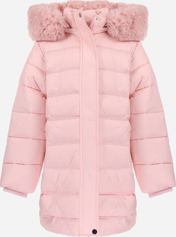 Różowa kurtka dziecięca born2be dla dziewczynek
