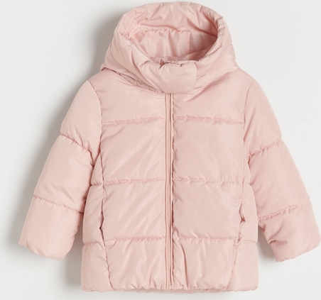 Różowa kurtka dziecięca Reserved z tkaniny