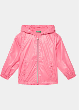 Różowa kurtka dziecięca United Colors Of Benetton dla dziewczynek