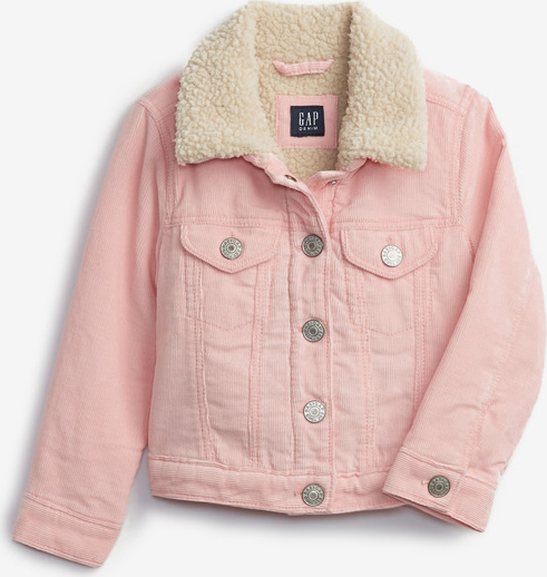 Różowa kurtka Gap bez kaptura w stylu casual z bawełny