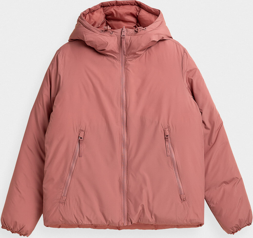 Różowa kurtka Outhorn krótka z kapturem w stylu casual