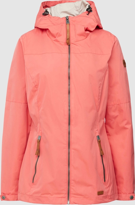 Różowa kurtka Peek&Cloppenburg z kapturem w stylu casual krótka