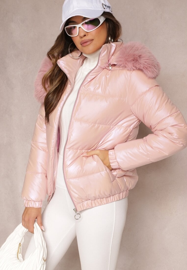 Różowa kurtka Renee w stylu casual