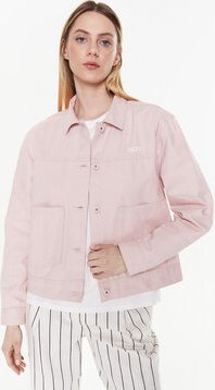 Różowa kurtka Vans krótka w stylu casual bez kaptura