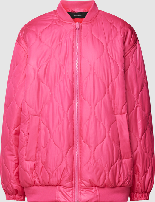 Różowa kurtka Vero Moda krótka bez kaptura w stylu casual