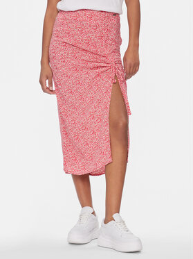 Różowa spódnica Pepe Jeans midi w stylu casual