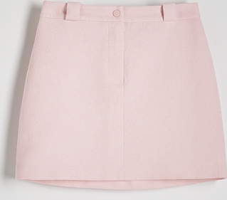 Różowa spódnica Reserved z tkaniny mini