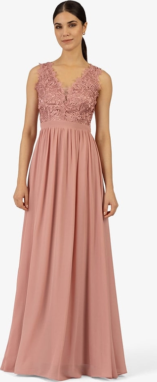 Różowa sukienka Apart maxi bez rękawów