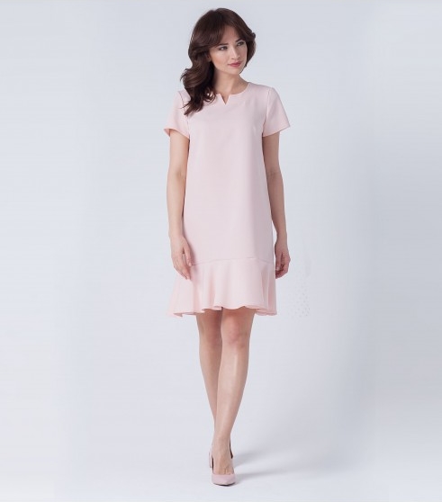 Różowa sukienka butik-choice.pl z krótkim rękawem