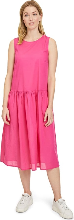 Różowa sukienka Cartoon bez rękawów midi z bawełny