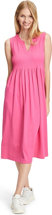 Różowa sukienka Cartoon bez rękawów z bawełny