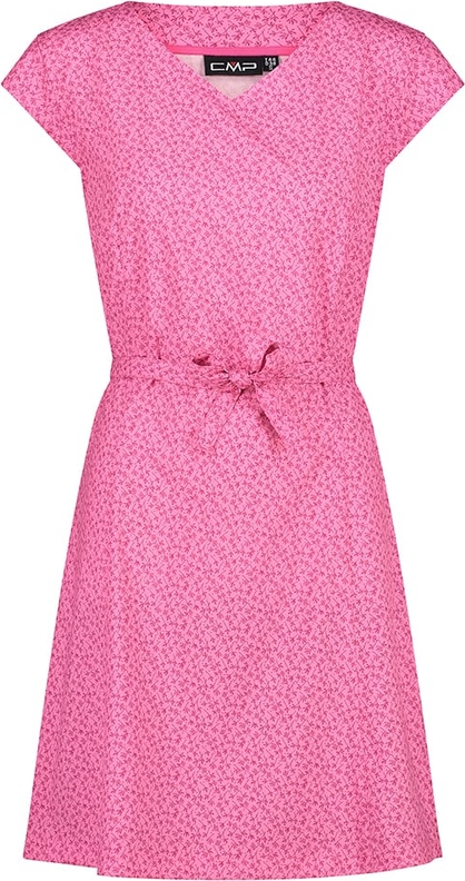 Różowa sukienka CMP w stylu casual mini z krótkim rękawem
