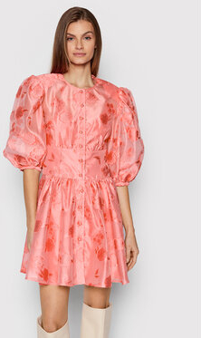 Różowa sukienka Custommade z okrągłym dekoltem
