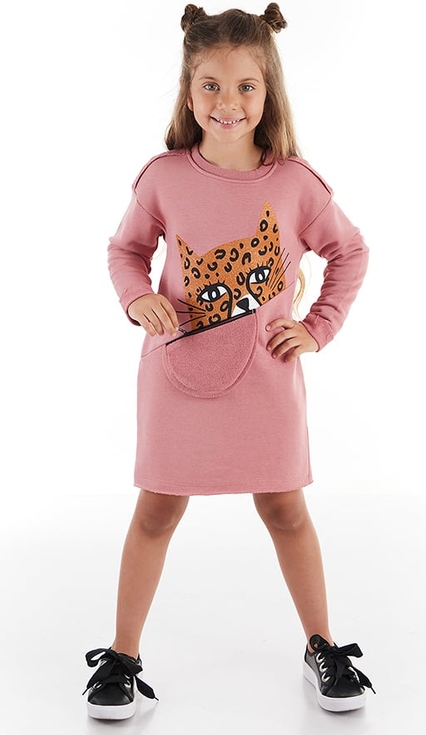 Różowa sukienka dziewczęca Deno Kids z bawełny