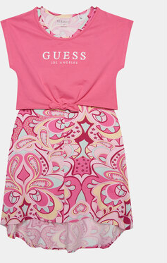 Różowa sukienka dziewczęca Guess