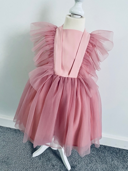 Różowa sukienka dziewczęca La Perełka