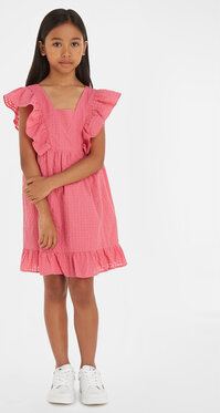 Różowa sukienka dziewczęca Tommy Hilfiger