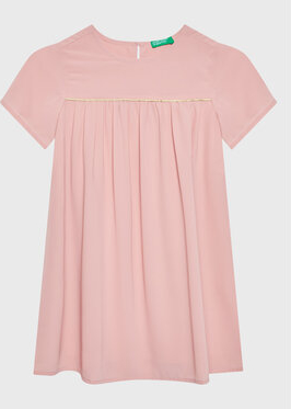 Różowa sukienka dziewczęca United Colors Of Benetton