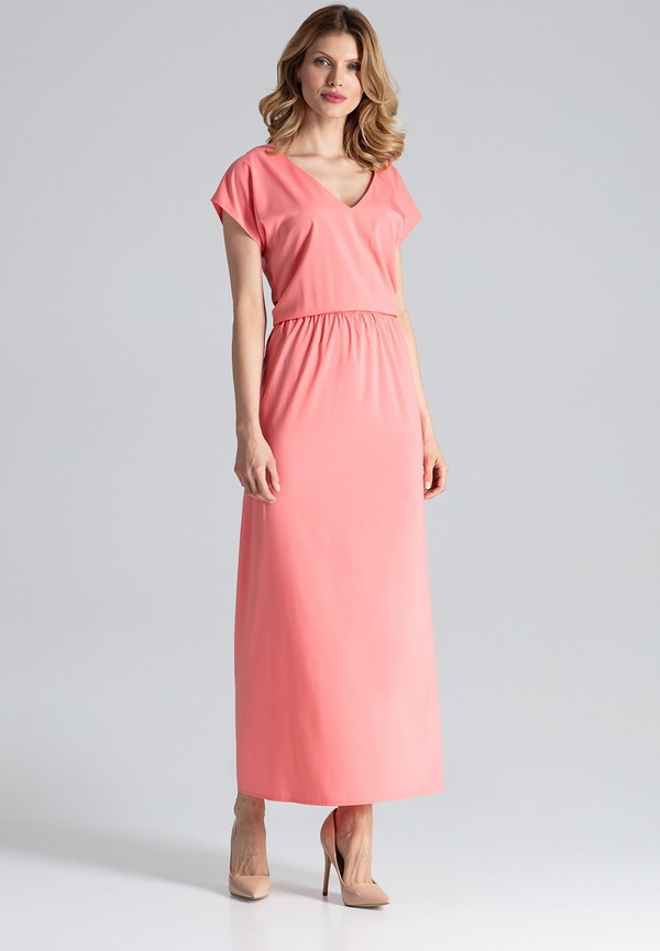 Różowa sukienka Figl z krótkim rękawem