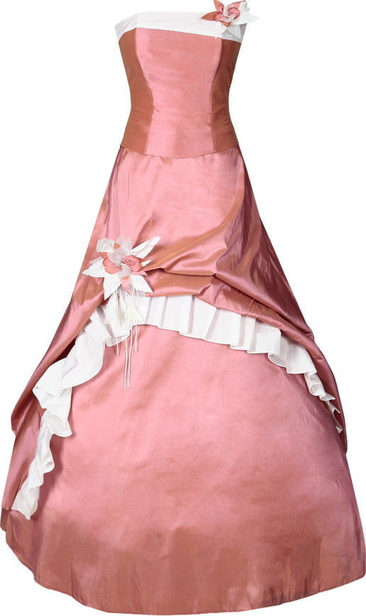 Różowa sukienka Fokus bez rękawów maxi