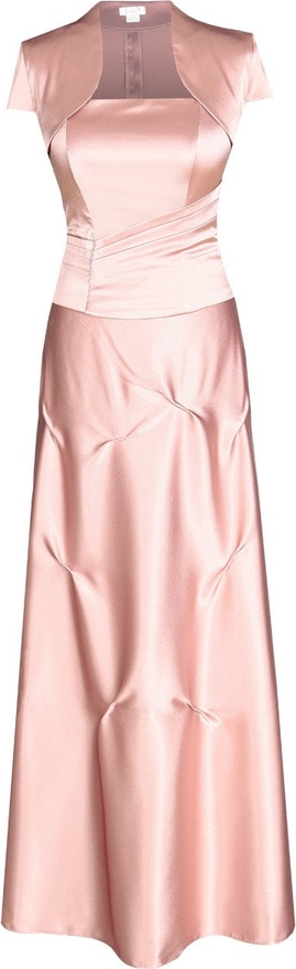 Różowa sukienka - (#fokus maxi wyszczuplająca bez rękawów