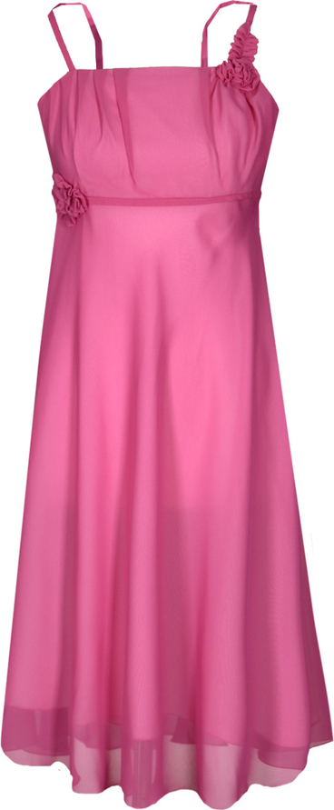 Różowa sukienka Fokus midi z tkaniny