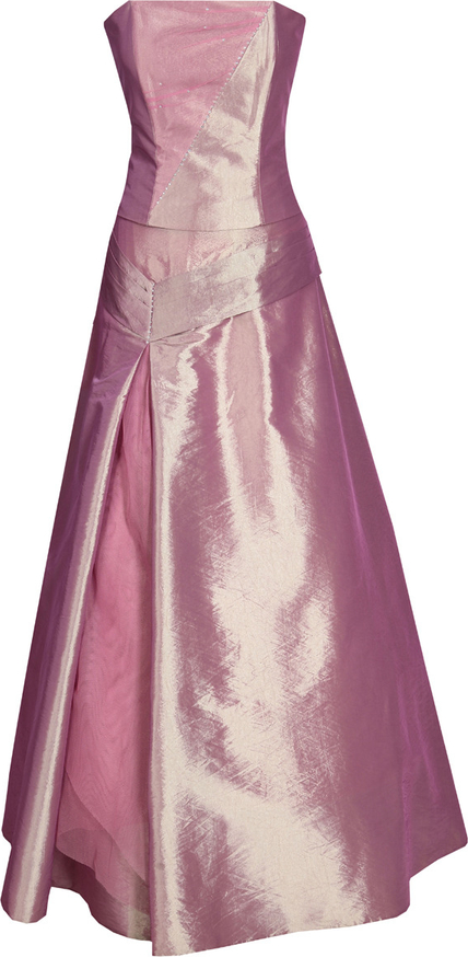Różowa sukienka Fokus rozkloszowana bez rękawów
