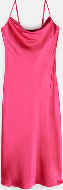 Różowa sukienka Gate prosta na ramiączkach mini