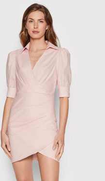Różowa sukienka Glamorous z krótkim rękawem w stylu casual mini