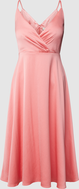 Różowa sukienka Jake*s rozkloszowana z dekoltem w kształcie litery v