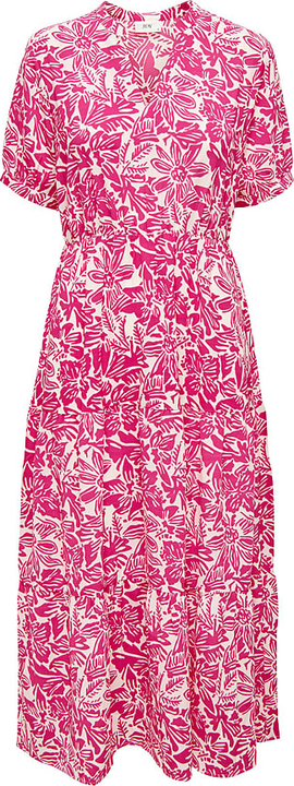 Różowa sukienka JDY w stylu casual z krótkim rękawem