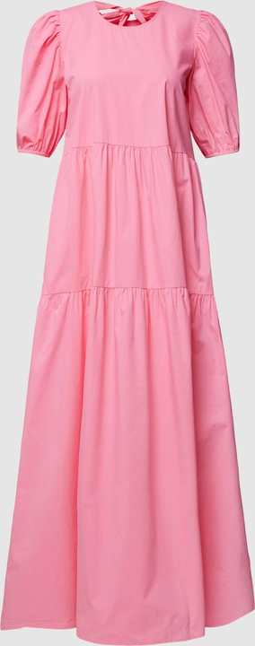 Różowa sukienka Katharina Damm X P&c* maxi z bawełny z krótkim rękawem