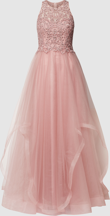 Różowa sukienka Laona rozkloszowana mini