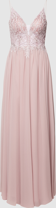 Różowa sukienka Laona z szyfonu