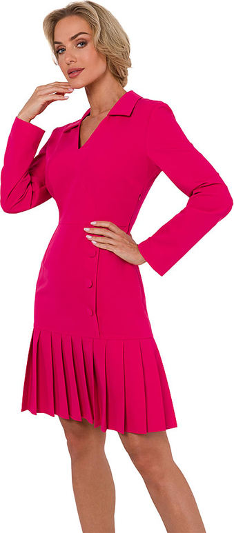 Różowa sukienka Limango Polska mini z dekoltem w kształcie litery v w stylu casual