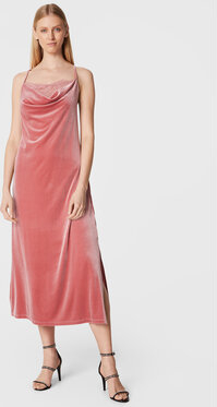 Różowa sukienka Liu-Jo na ramiączkach maxi