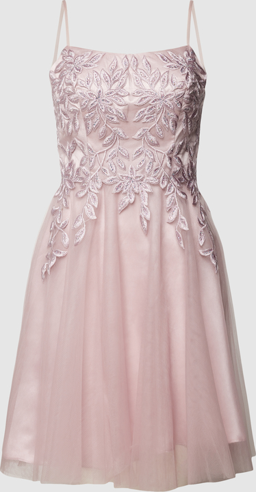 Różowa sukienka Luxuar Fashion na ramiączkach