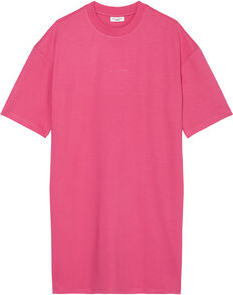 Różowa sukienka Marc O'Polo DENIM prosta z krótkim rękawem mini