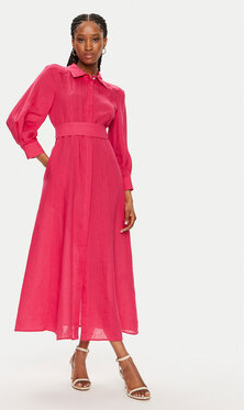 Różowa sukienka Marella z długim rękawem w stylu casual