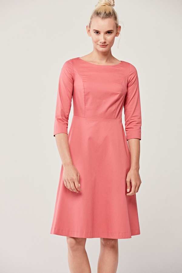 Różowa sukienka Marie Zélie z tkaniny