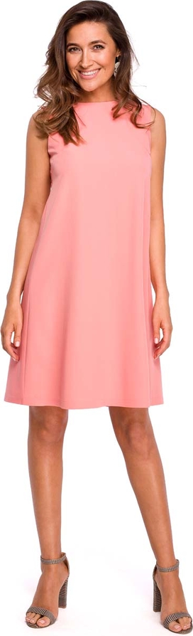 Różowa sukienka MOE mini bez rękawów
