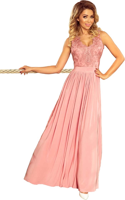 Różowa sukienka NUMOCO bez rękawów