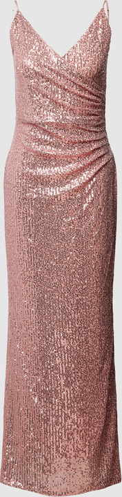 Różowa sukienka Paradi na ramiączkach z dekoltem w kształcie litery v