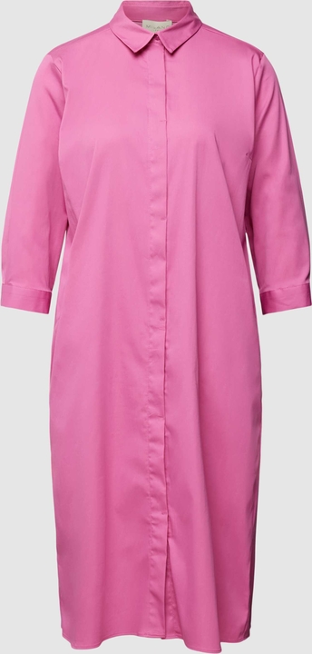 Różowa sukienka Peek&Cloppenburg mini z kołnierzykiem w stylu casual