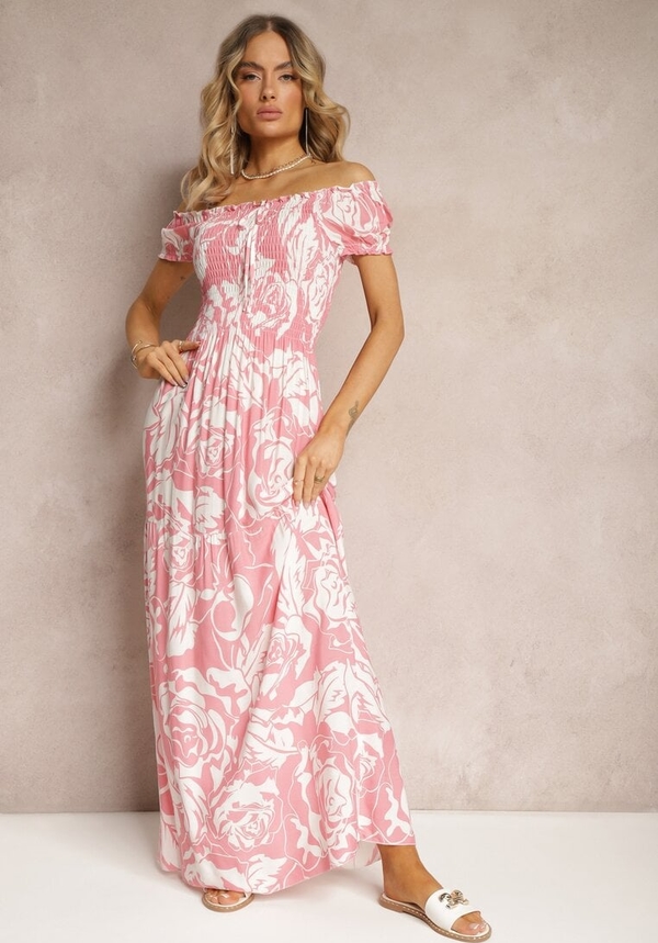 Różowa sukienka Renee maxi