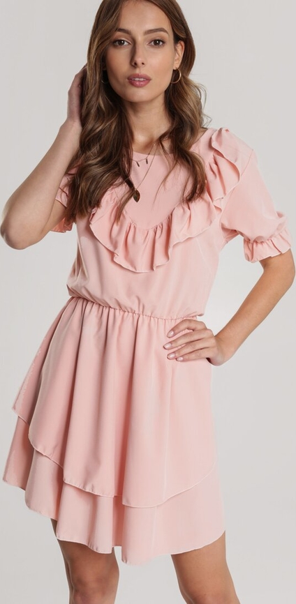 Różowa sukienka Renee w stylu casual mini