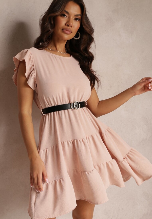 Różowa sukienka Renee w stylu casual mini