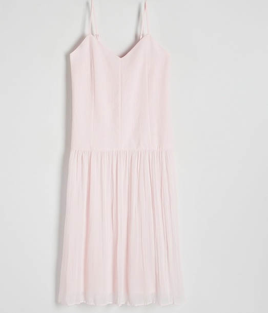 Różowa sukienka Reserved z tkaniny